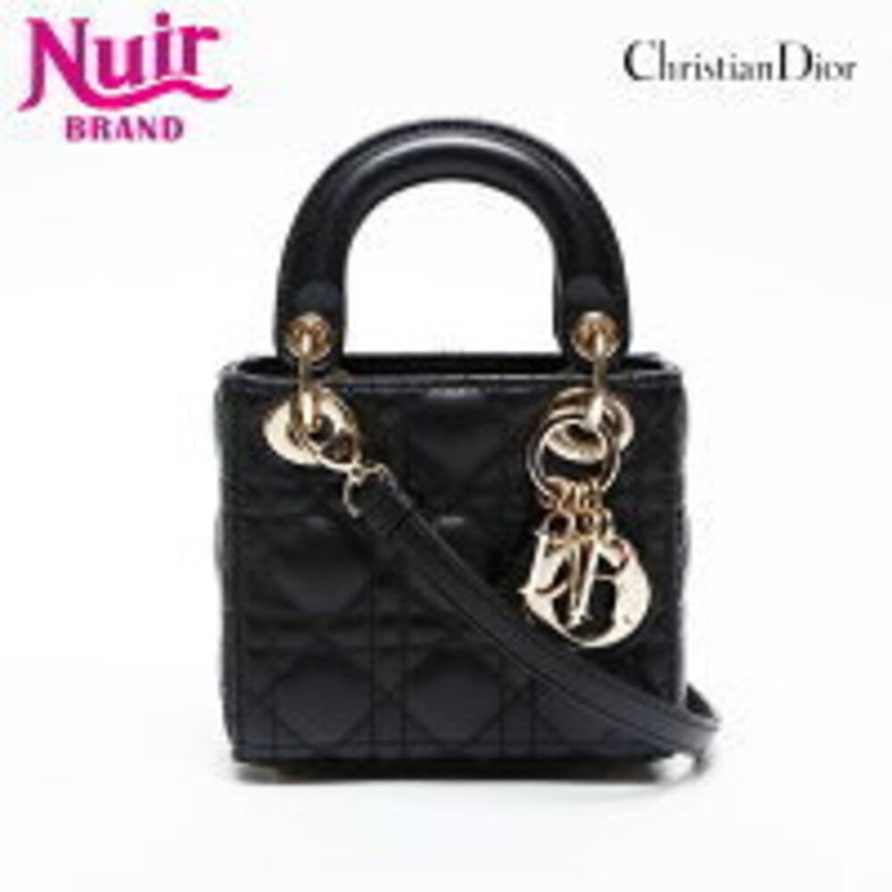 Christian Dior Lady Shoulder Bag Black
